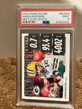 2020 Panini Score Aaron Rodgers PSA 9 Next Level Stats Packers Card POP 1 NO 10