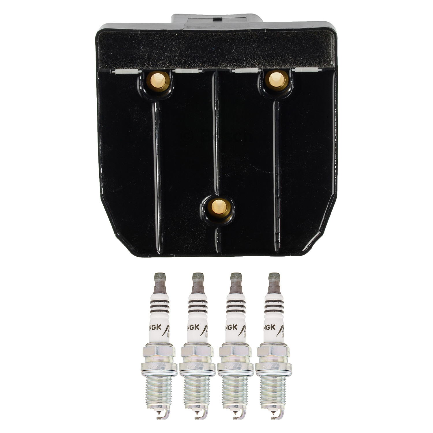 Bosch Ignition Coil NGK 4 Iridium IX Spark Plug Kit For Golf Jetta Accent G20 L4