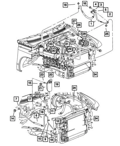 Genuíno Mopar 2001-2003 Dodge Durango conjunto de mangueira aquecedor dianteiro 5015544AC - Imagem 3 de 3