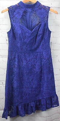  Guess Mock Neck Sleeveless Brandie Dress. Blue Size 2 NEW