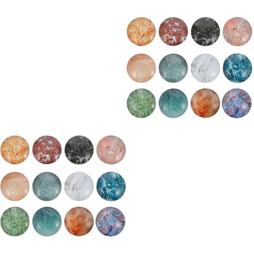  2 Pack Kühlschrankmagnet Aus Marmor Abziehbilder Marmorglas-Cabochons
