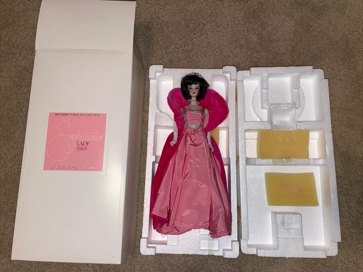 Sophisticated Lady 1965 Porcelain Barbie Doll Limited Edition Sixth in a Series