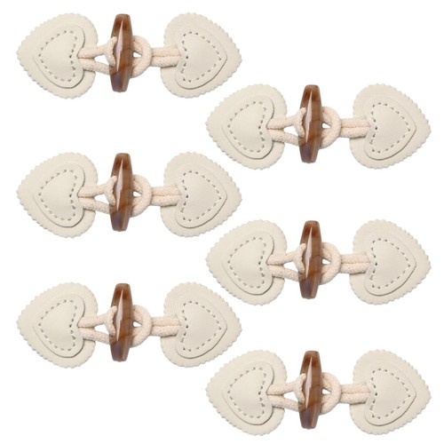 Bouton Brandebourg Mondial Tissu Boutons En Cuir Et Bois Style Duffle Coat - Lot De 12 (noir Et Marron) - Pour Manteaux Et Projets Couture DIY Bouton A Recouvrir