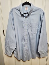 Brooks Brother Light Blue Button Down Dress Shirt Sz 17-4/5