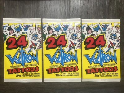 Vintage 1984 Topps Voltron Tattoos Lot Of 3 SEALED!!