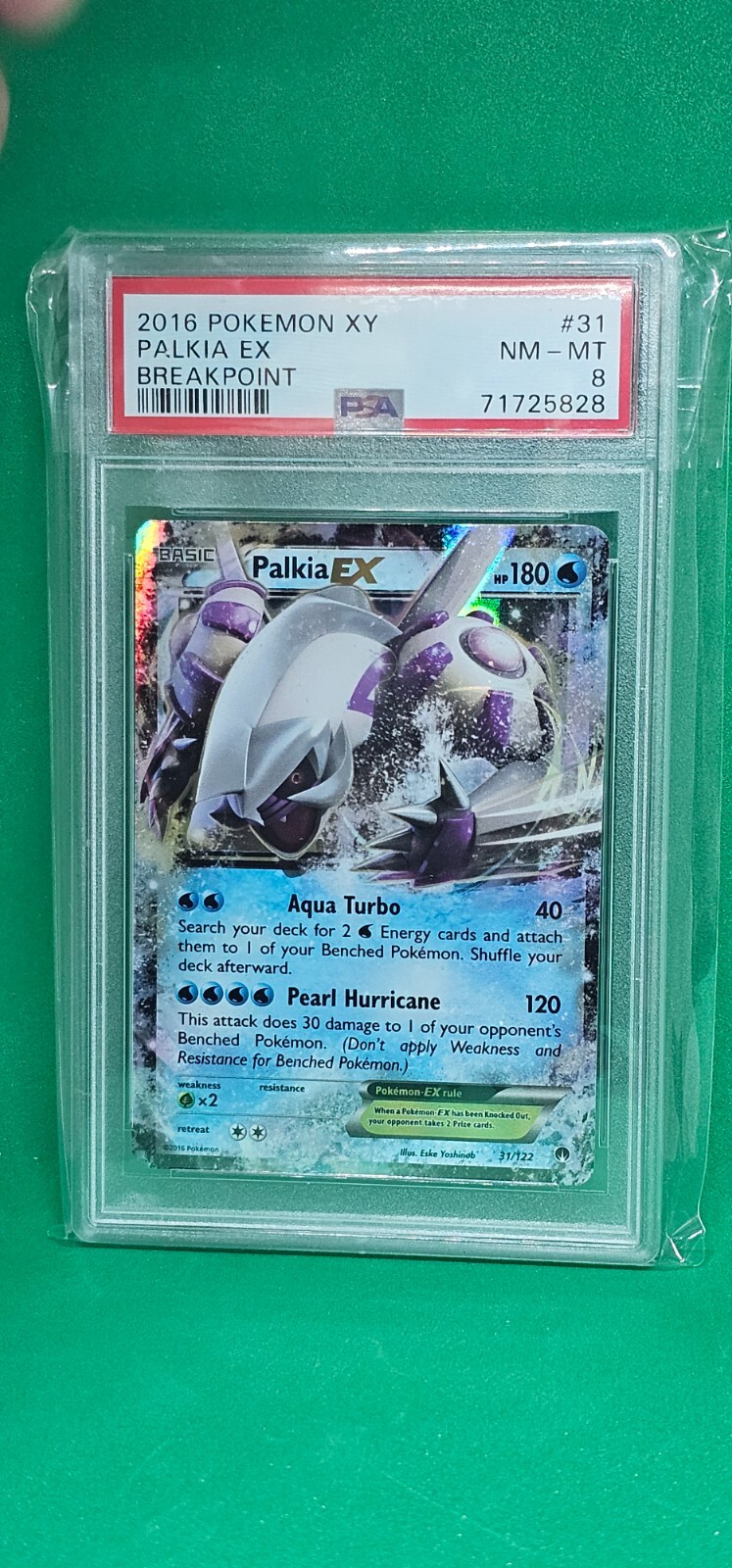 2016 Pokemon XY Palkia EX Breakpoint #31 PSA 8 NM-MT