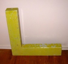 Vintage Large 24" X 24" Industrial Aluminum Letter L Initial Home Commercial