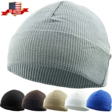 Fisherman Beanie Thermal Cotton Watch Cap Winter Hat Skull Cap Ski