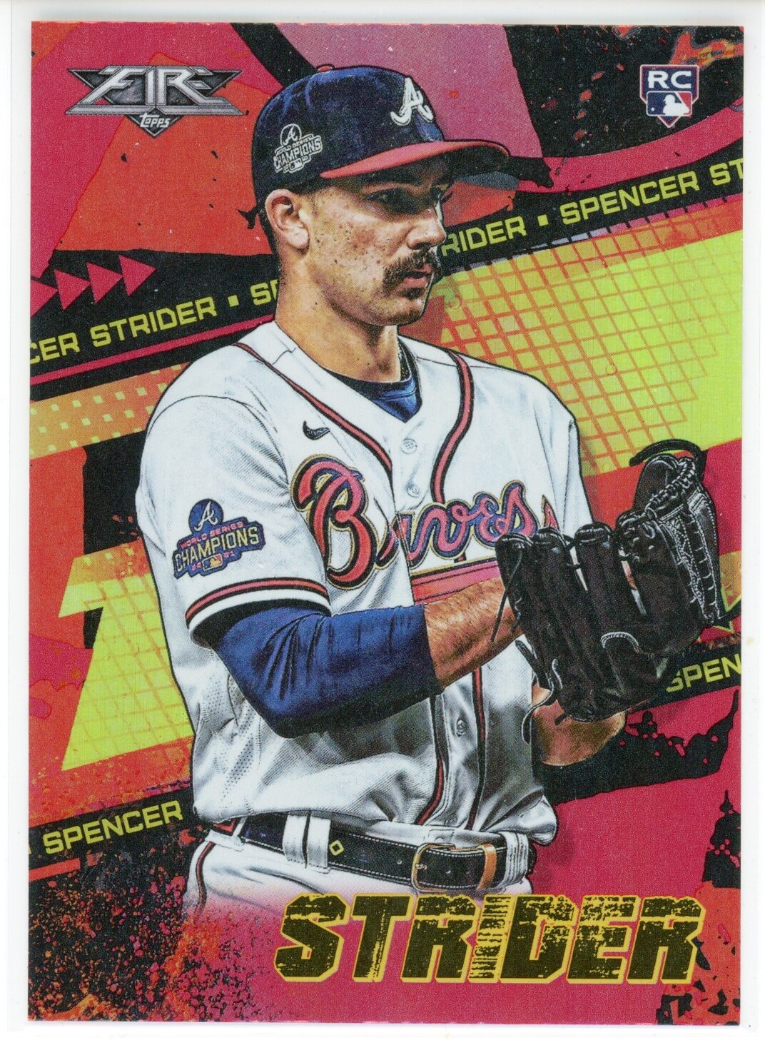 2022 Topps Fire Red Flame Parallel #32 Spencer Strider RC (Braves)
