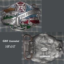 Fire Fighters Vintage Buckle - G-80 Enameled 