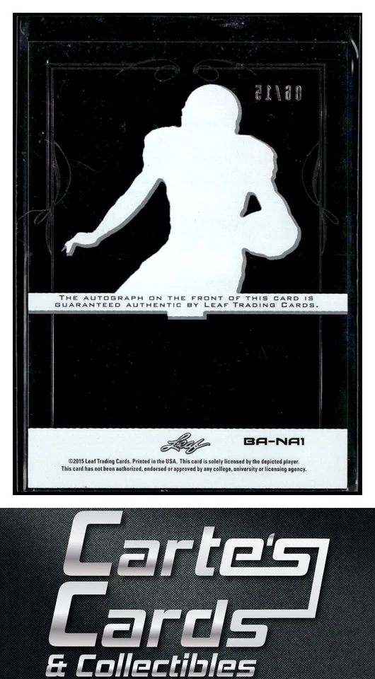 Nelson Agholor 2015 Leaf Clear Autographs #BA-NA1 USC Trojans 6/15 - Image 2 of 2