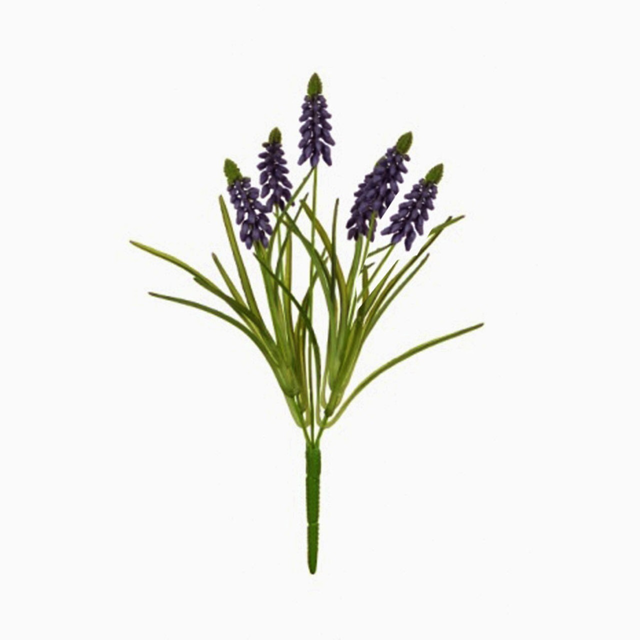 Artificial Muscari or Grape Hyacinth Flower Bush 5 Stems 31cm/12 Inches Purple
