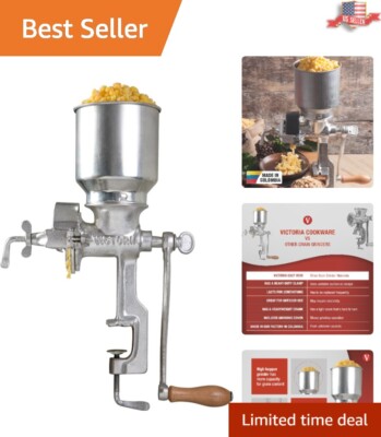Versatile Cast Iron Coffee and Grain Grinder - Premium Colombian Craftsmanship
