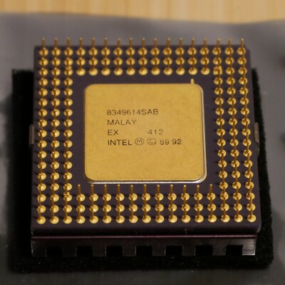 Intel i486DX2 66MHZ 80486DX2 CPU Processor Tested & Working with Heatsink 32