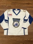 Queen City Steam #5 CSHL Hockey Jersey XL White Blue Game Worn