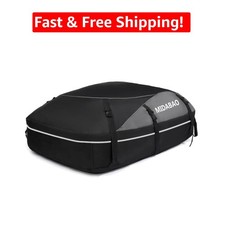 20 Cubic Feet Waterproof Car Roof Carrier - Universal Fit Soft Top Cargo Bag