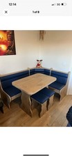KITCHEN DINING CORNER SEATING BENCH TABLE 2 STOOLS WITH STORAGE