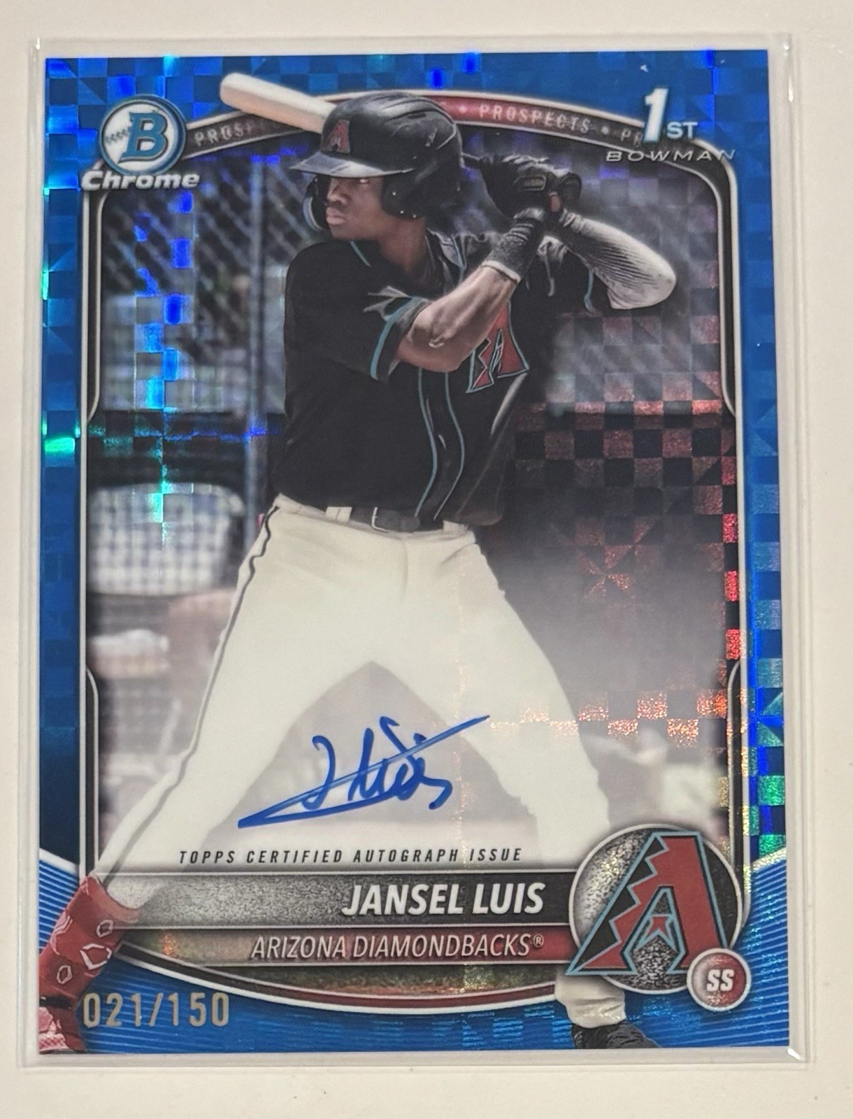 2025 Bowman Chrome Jansel Luis #CPA-JLU Blue 1st Xfractor Auto /150 SP