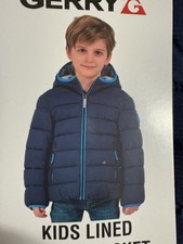 Gerry Kids Lined Bubble Puffer Jacket Blue Hooded Size 2T