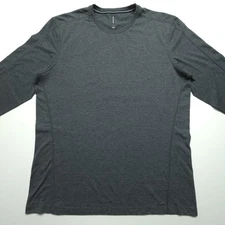 Ten Thousand Men Shirt Large Gray Basic Tee Long Sleeve Performance Training Gym