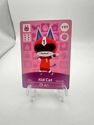 Animal Crossing Amiibo Card - KID CAT #197 - Series 2 - Authentic