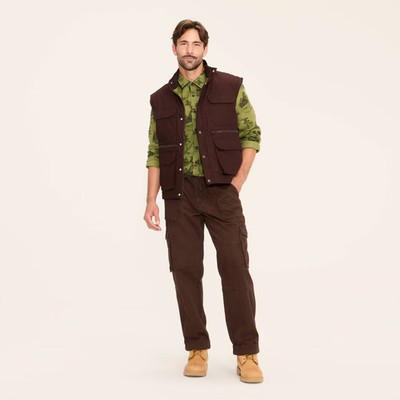 Men's Fisherman Vest - Woolrich Brown S