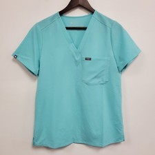 Figs Womens Catarina One Pocket Scrub Top Size S Blue Doctor Nurse Hospital Aid