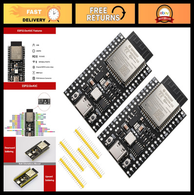 2 Pack ESP32 Development Board for IoT Smart Home, Dual-Core 240MHz Wi-Fi + Blue