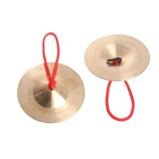 2Pcs Copper Cymbal Hand Percussion Toddlers KTV Rhythm Instrument Toys