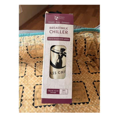 Ceres Chill Compact Breastmilk Chiller Bottle 12 oz, 20+ Hours, Purple/White