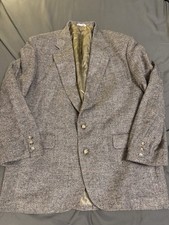 VTG Haggar Imperial 100 Silk Tweed Blazer Sport Coat Multicolor Fleck 44R