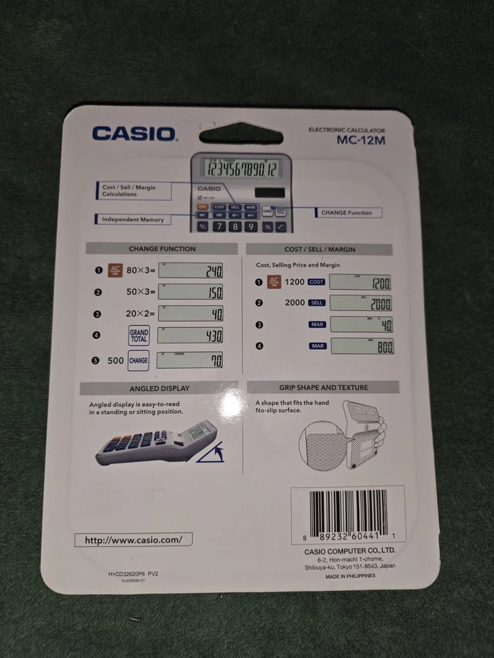 Casio MC-12M 12 Digits 12-Digits Portable Desktop Shop Calculator *NEW/SEALED* - Image 2 of 2