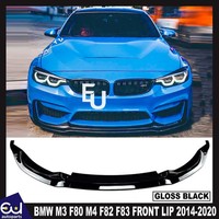 Per Bmw M3 F80 M4 F82 F83 Spoiler Splitter Paraurti Anteriore Labbro Nero Lucido 2014-20