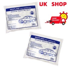 NEW Plastic Disposable Car Cover Temporary Universal Rain Dust Garage UK