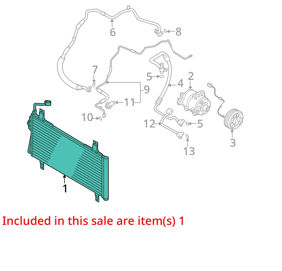 Mazda 6 2003-2008 condensador de aire acondicionado 139 k OEM LKQ Foto 4 de 4