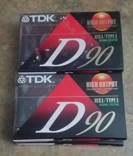 4 TDK D90 Blank Audio Cassette Tapes 90 Minutes High Output New Sealed
