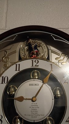 Seiko Melodies in Motion Clock Swarovski Crystals Qxm134brh - 8