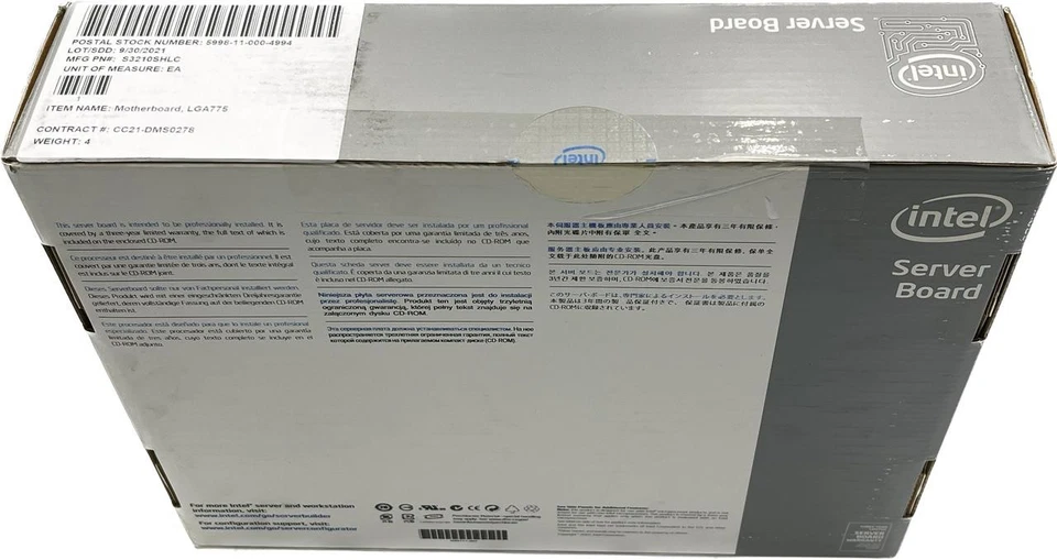 INTEL S3210SHLC SINGLE PROCESSOR DDR2 6 SATA PORT PCI-E (SERVER MOTHERBOARD) NEW - Image 3 of 4