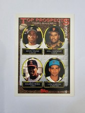 1993 Topps Base Gold #494 RC Top Prospects Kevin Young Adell Davenport Perez