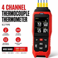 4-Channel K/J/T Type Thermocouple Thermometer Digital Temperature Data Logger 50