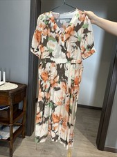 100% Pure Silk Summer Dress Women's Size M