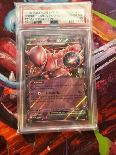 Team Rocket's Mewtwo ex 216 Sv: Scarlet & Violet Promo Cards Holo PSA 10