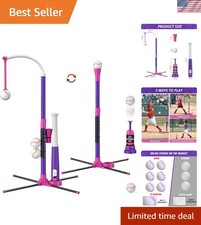 3-in-1 Baseball Set for Kids with Auto Pitching Machine