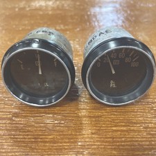 Black Series Stewart Warner 455as Sw 12v Neg Ground Fuel Oil Pressure 2gauges