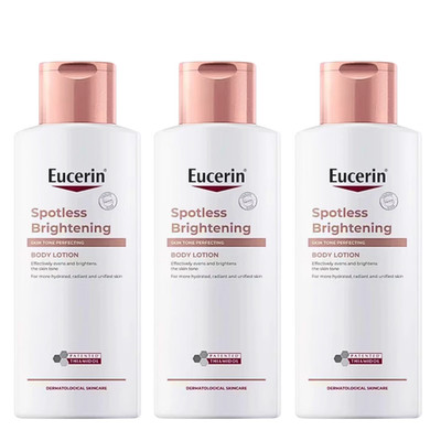 3x 250 ml Eucerin Spotless Brightening Body Lotion Skin Tone Perfecting Radiant