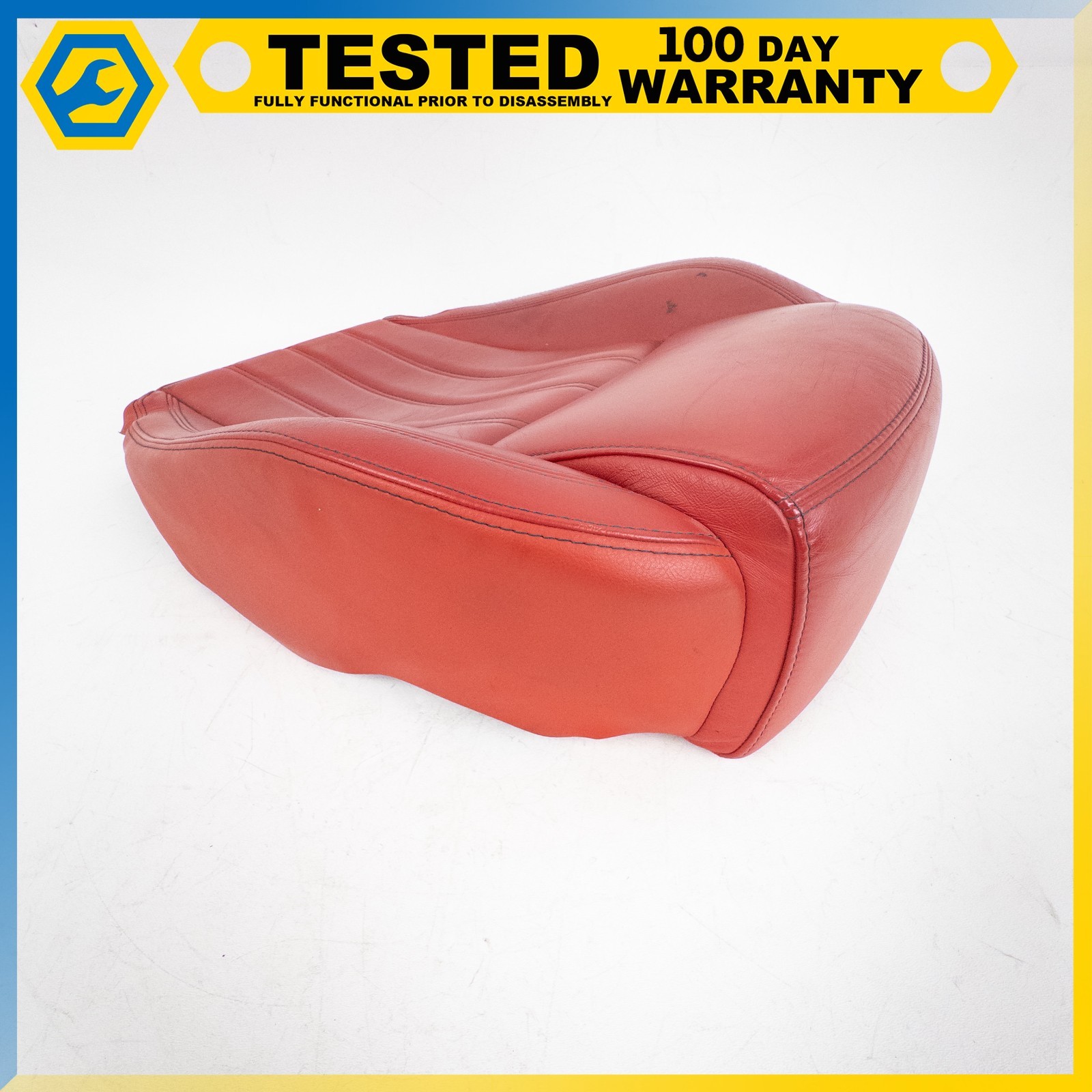 08-19 MASERATI GRANTURISMO FRONT LEFT SIDE LOWER BOTTOM SEAT CUSHION RED OEM