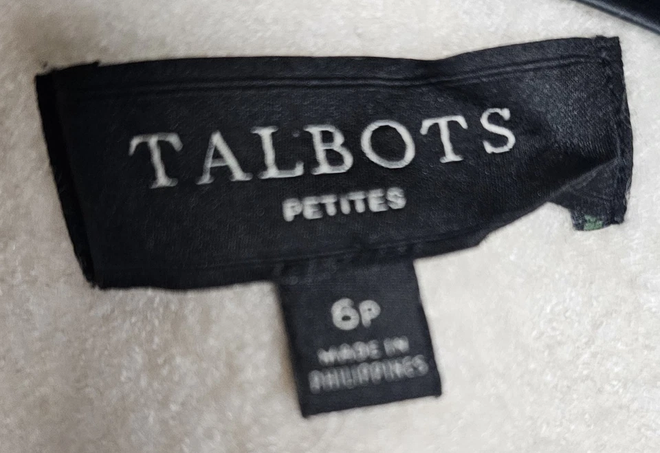 Chaqueta Suéter Cárdigan Blazer Talbots Crema Mezcla Lana Mujer’s Talla 6 Petite Foto 3 de 4