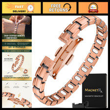 Copper Magnetic Bracelet for Women - Stylish EllipseMAX Design, Pain Relief Ad