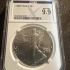 Proof 9.9 1987-S American Silver Eagle $1 NGC X NGCX - Almost PERFECT Beautiful