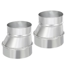 5" to 4" Eccentric Duct Reducer, 2Pcs Galvanized Iron Ducting Connector